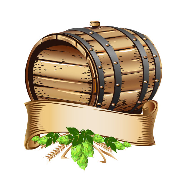 木啤酒桶静物图片下载