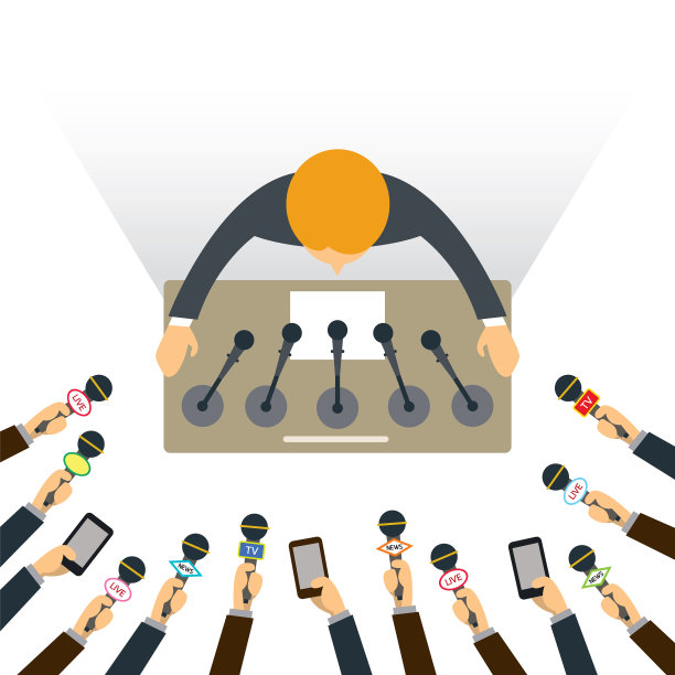 一个人站在讲台上，双手拿着麦克风图片下载