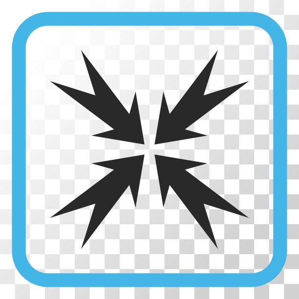 框架中的压缩箭头图标图片下载