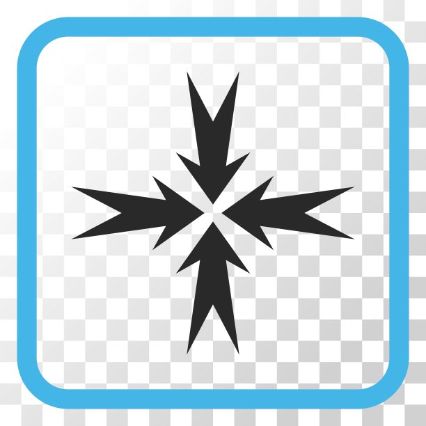 框架中的压缩箭头图标图片下载