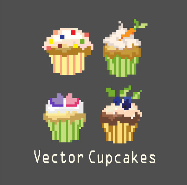 装饰用的纸杯蛋糕图片下载