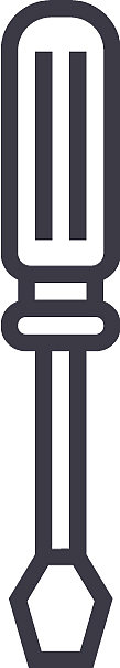 螺丝刀标志线图标图片下载