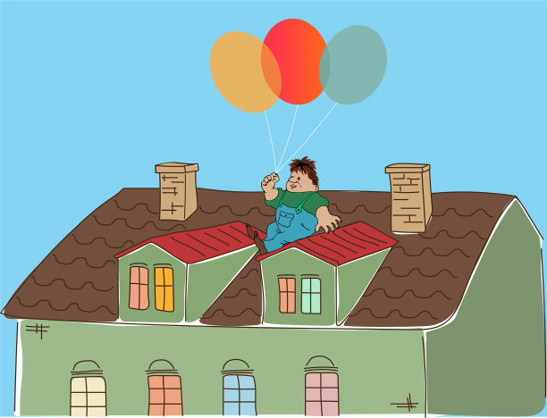 屋顶上的超人图片下载