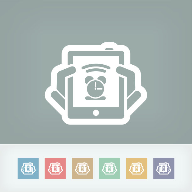 平板电脑时钟图标图片下载