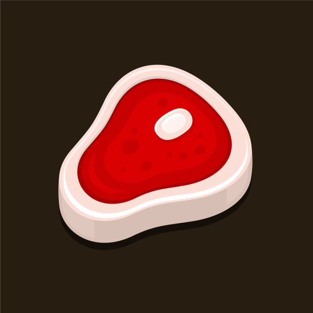 卡通风格的肉牛排烧烤图片下载