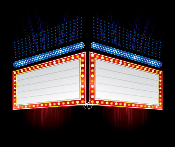 双面霓虹灯图片下载