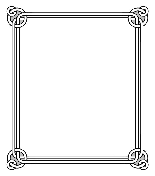 装饰框架与复古装饰圆形元素图片下载