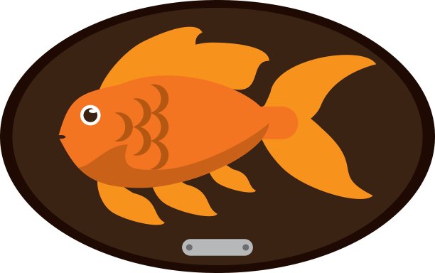 鱼动物卡通桌上设计图片下载