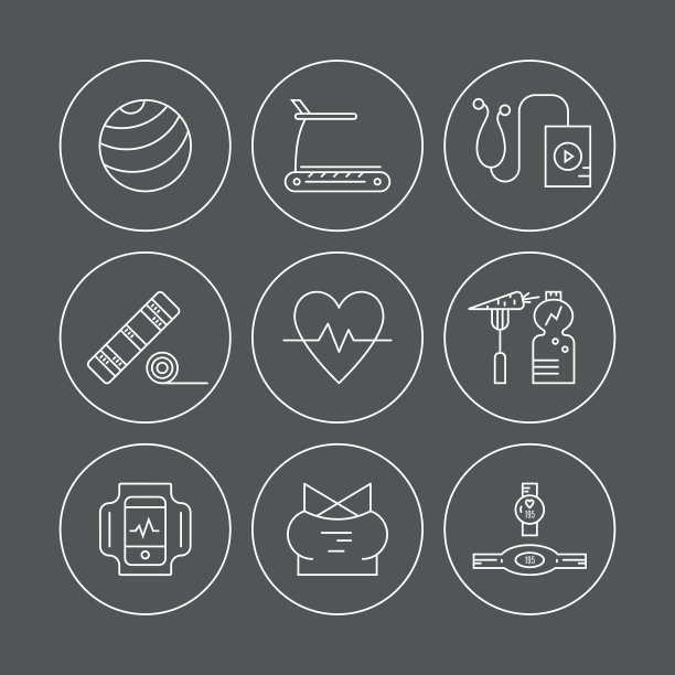 健康的生活方式的图标图片下载