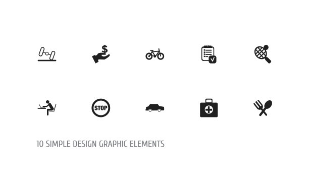 一组10可编辑的复杂图标包括图片下载
