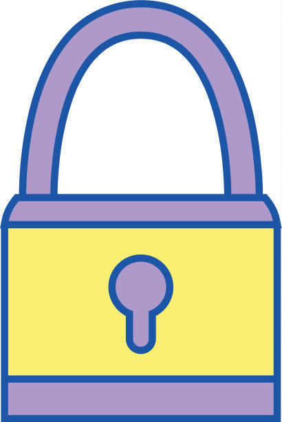 挂锁对象安全标志设计图片下载