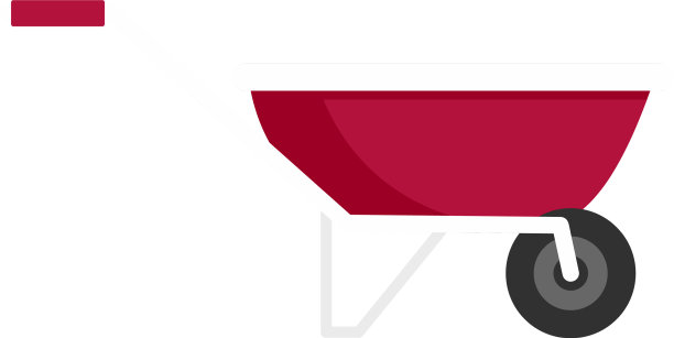 一个车轮手推车图标平坦的风格图片下载