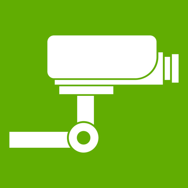 闭路电视摄像机绿色图标图片下载