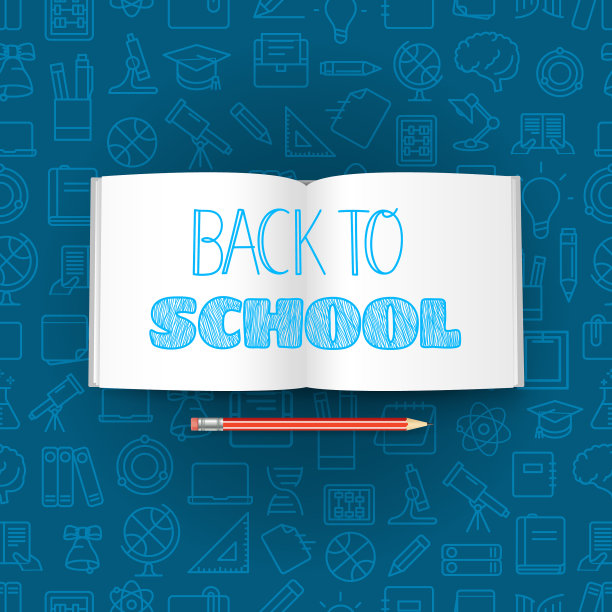 回到学校的概念与书的文字图片下载