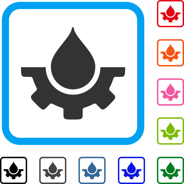 带边框的水务图标图片下载