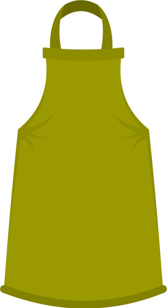 理发师围裙图标平坦的风格图片下载