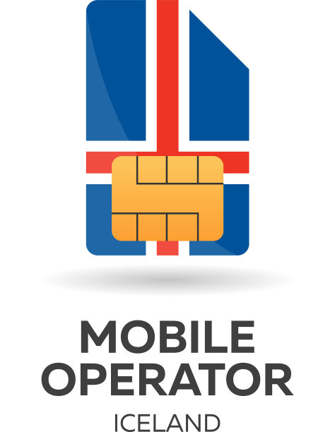 冰岛移动运营商sim卡带旗图片下载