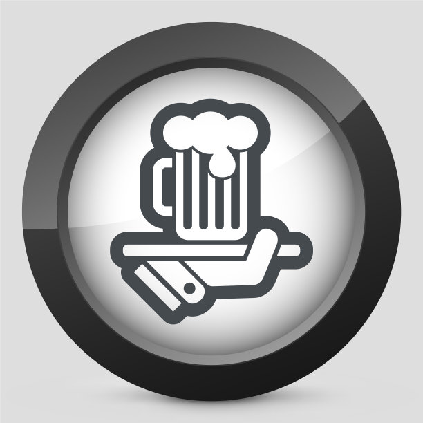 服务员送啤酒图标图片下载
