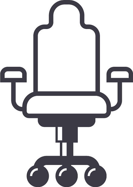 办公椅线条图标标志图片下载