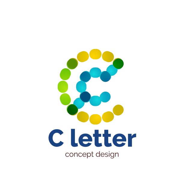 现代极简点字母概念图片下载