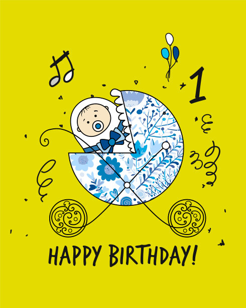 婴儿车华丽的轮廓为您的设计图片下载