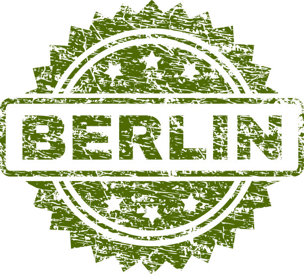 垃圾纹理柏林邮票印章图片下载
