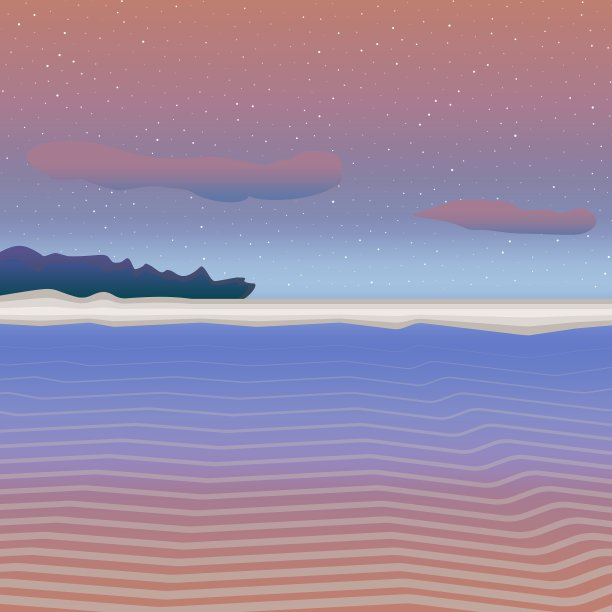 柔和的海上风景图片下载