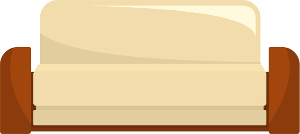 英式沙发图标扁平风格图片下载