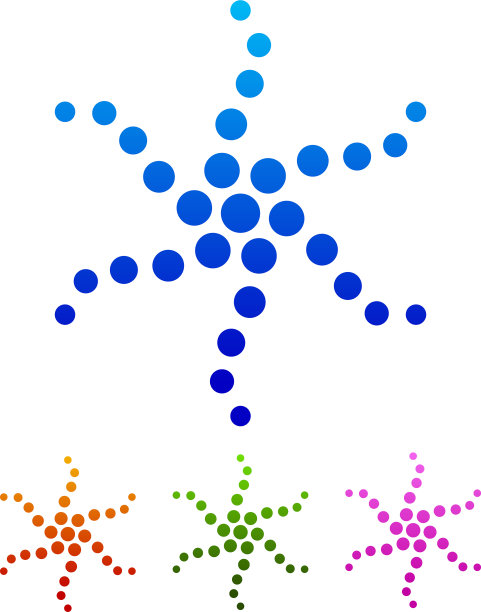 抽象旋转螺旋几何符号集图片下载