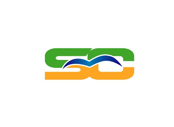 优雅的字母S和C标志图片下载