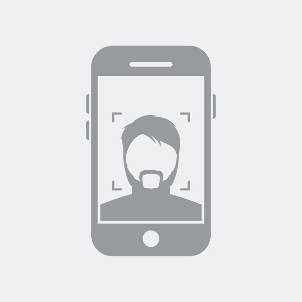 胡子男子的智能手机照片图片下载