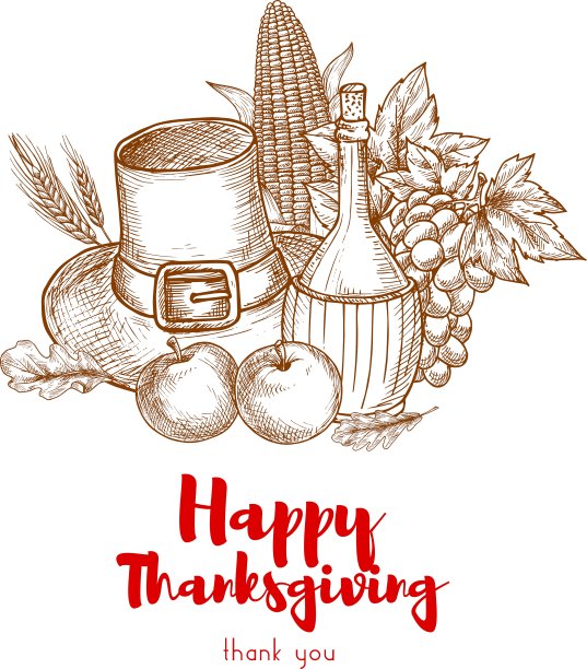 感恩节贺卡快乐图片下载