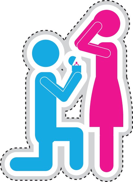 男人女人浪漫夫妻的偶像形象图片下载