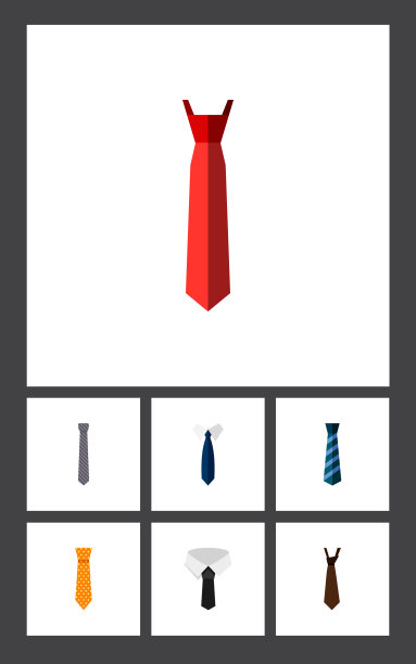 图标平领带套领带服装图片下载