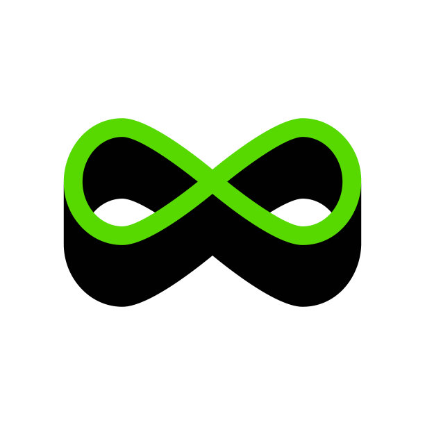 无限符号绿色3D图片下载