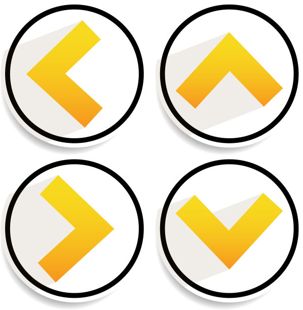 橘黄色的箭头指向上向下图片下载