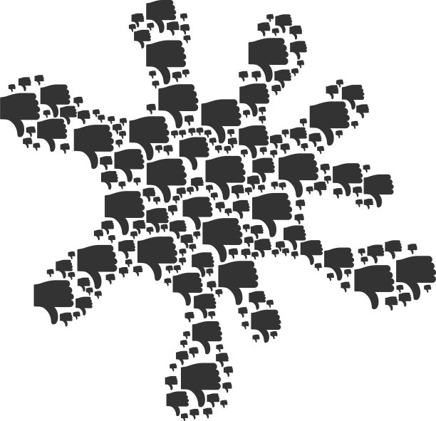 点形状的拇指向下图标图片下载