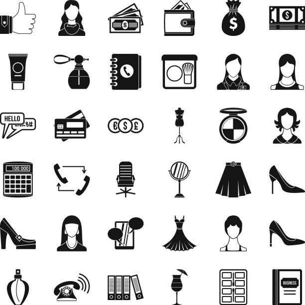 商务香水图标设置简单的风格图片下载