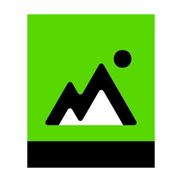 图像标志绿色3d图标图片下载