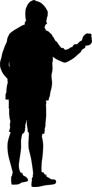 在白色背景上行走的人们的剪影图片下载