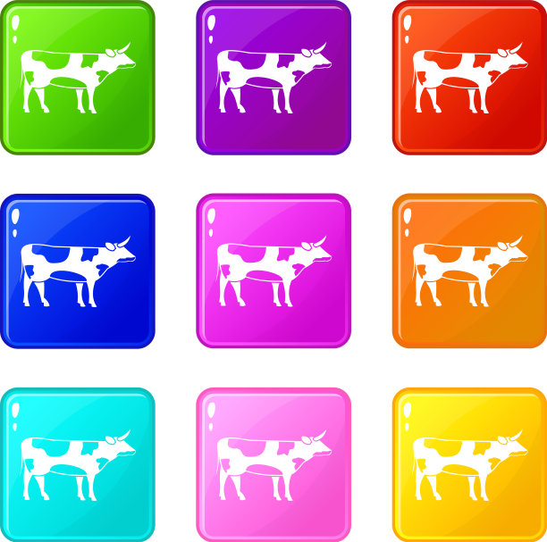 瑞士奶牛图标9集图片下载