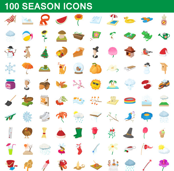 100季图标设置卡通风格图片下载