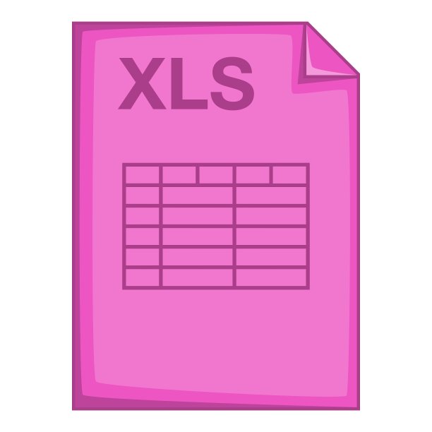 XLS文件图标卡通风格图片下载