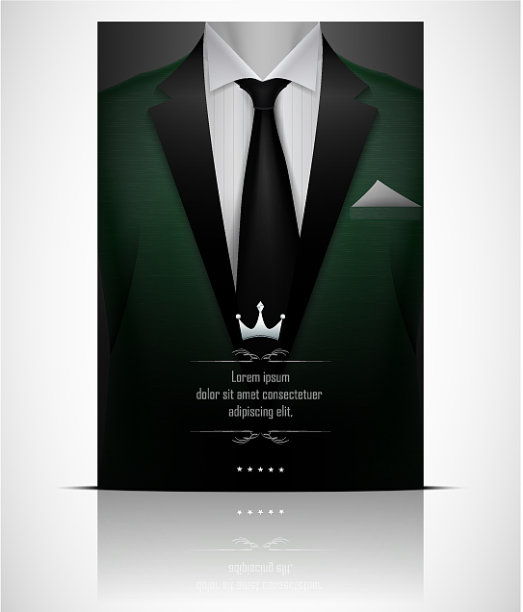绿色套装和黑色领结的燕尾服图片下载