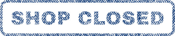 店铺关闭纺织邮票图片下载