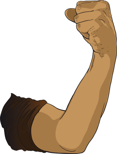 手势高举的拳头图片下载