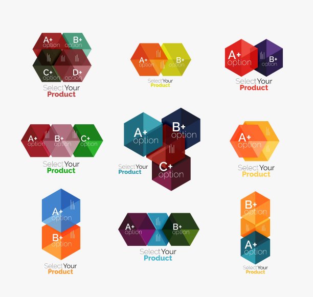 集抽象几何六边形设计用图片下载
