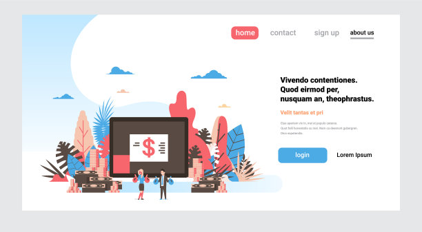 美元钞票硬币堆垛背景人和图片下载