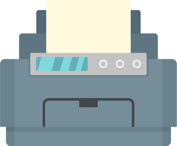 激光打印机图标平面风格图片下载