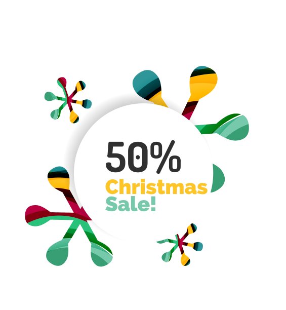 五彩缤纷的圣诞抽象性横幅设计图片下载